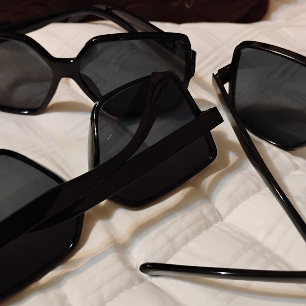 🔥New 2025 Gorgeous Oversized Black Silk Diva Square Ladies Eye Wear AC Lens - Picture 5 of 6